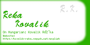 reka kovalik business card